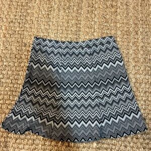 Neesha Mini Skirt Black And Grey Print L